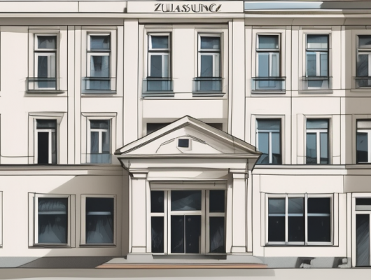 The building of the zulassungsstelle (registration office) in koblenz