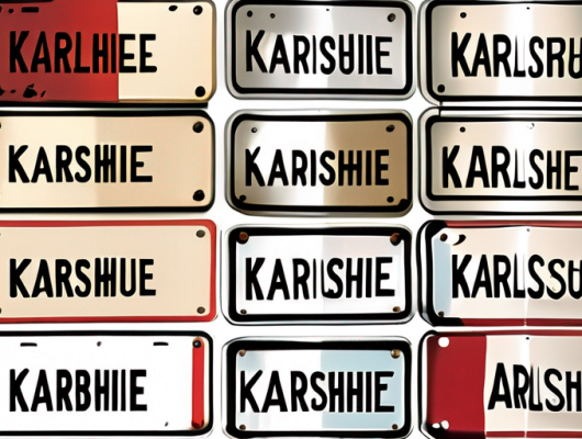 A car license plate with a generic design