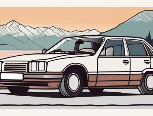 A car with a blank license plate