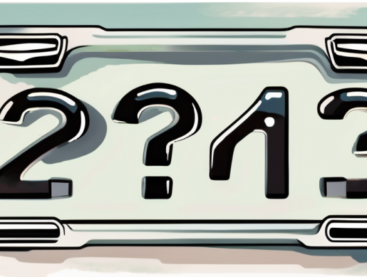 A klett license plate holder attached to a car's bumper