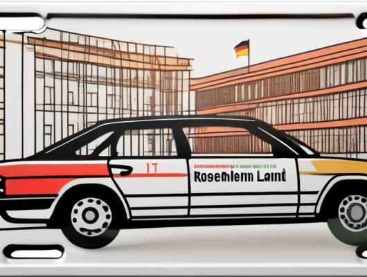 A german license plate with a blurred out custom text