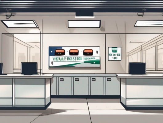 A vehicle registration office in westerstede with a license plate featuring a custom design hanging on the wall