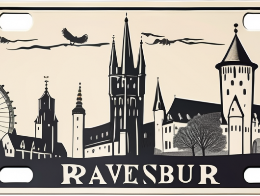 A car license plate with a generic design