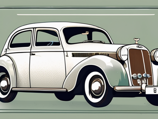 A vintage car with a german license plate