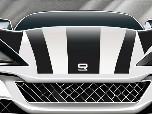 A carbon fiber license plate mounted on the back of a sleek