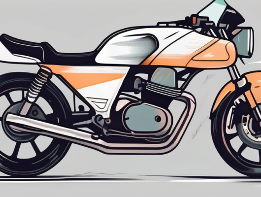 A motorcycle with a clearly visible