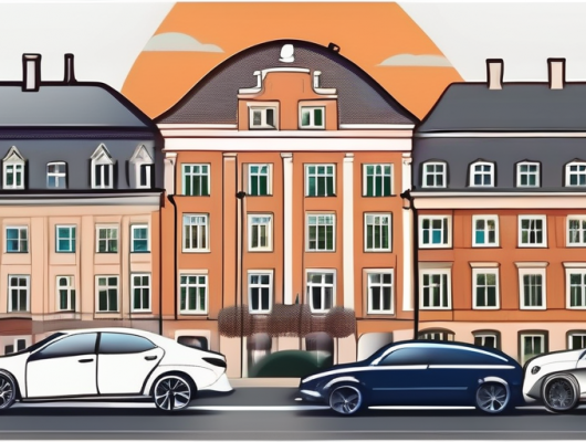 A vehicle license plate with a blurred or abstract design