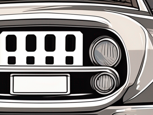 A magnetic license plate holder attached to the back of a car