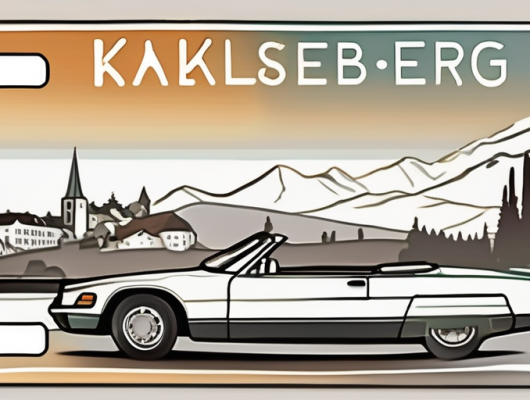 A car license plate with a scenic backdrop of bad segeberg