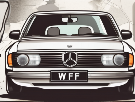 A german car license plate with the initials 'wf' prominently displayed