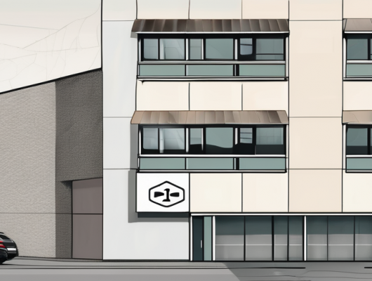 The straßenverkehrsamt building in euskirchen with a reserved parking sign in the foreground