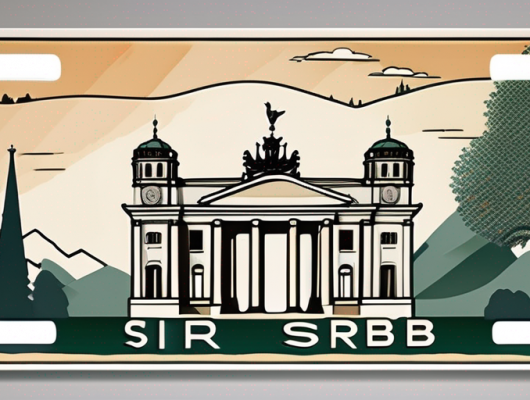 A german license plate with the initials "srb" on it