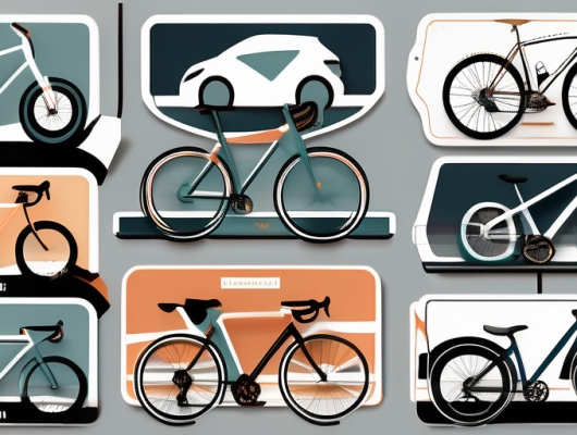 A variety of top-notch bicycle racks attached to the number plates of different vehicles