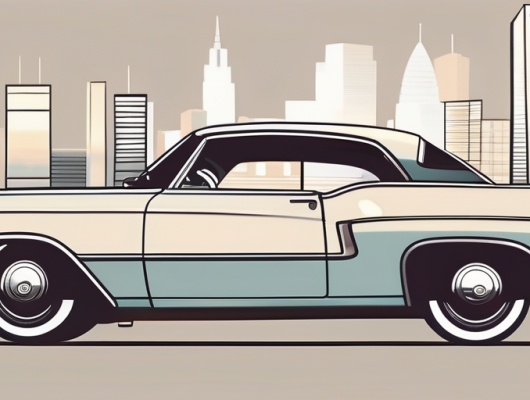 A vintage car in pristine condition