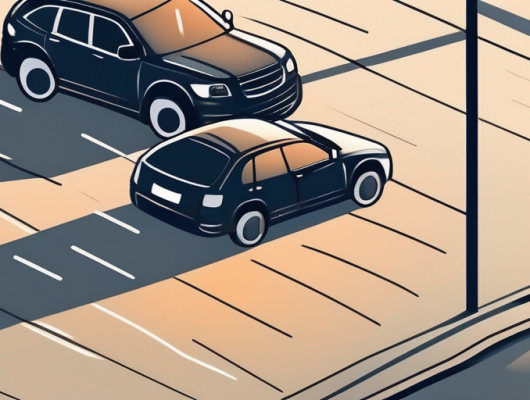 A lost or stolen license plate on an empty car parking space