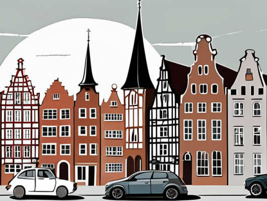 The lüneburg cityscape with a focus on its historic landmarks