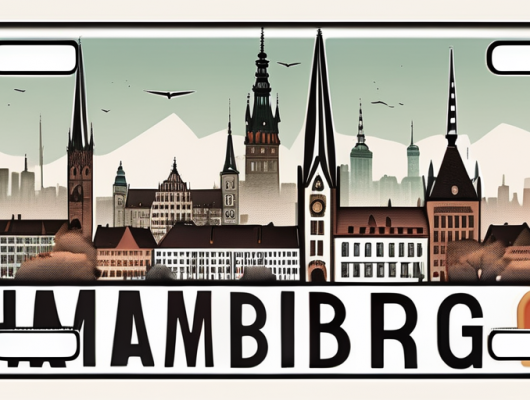 The hamburg cityscape with notable landmarks