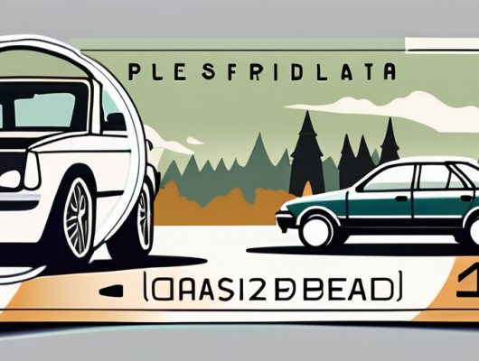 A car with a license plate