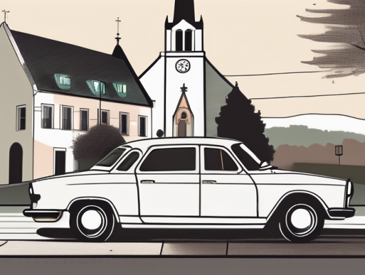 A car with a blank license plate