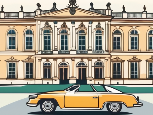 A car with a license plate