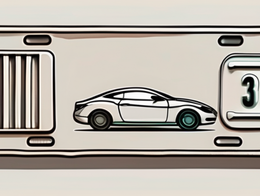 A computer screen displaying a 3d model of a car license plate