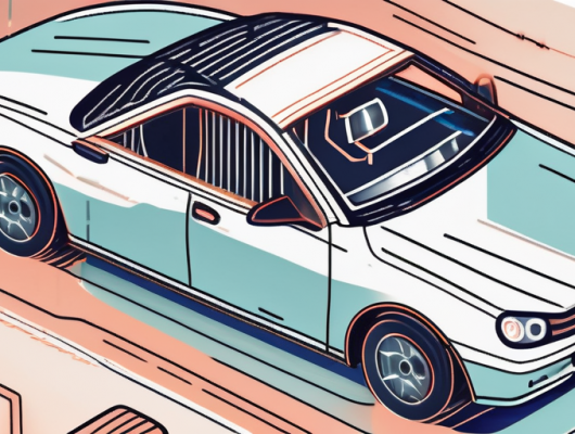 A car with its hood open