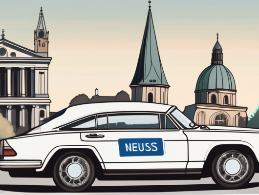 A car with a license plate