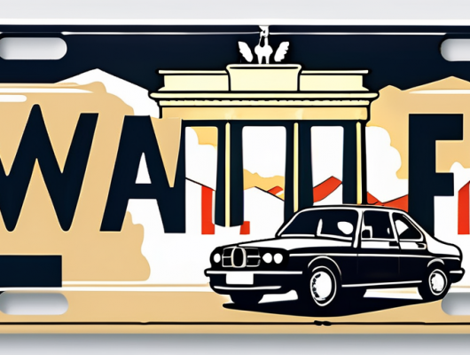 A german car license plate with the initials "ww"