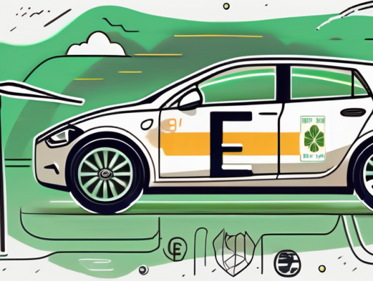 An electric car with a german license plate