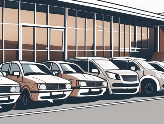 The exterior of a vehicle registration office (kfz-zulassungsstelle) in aschaffenburg