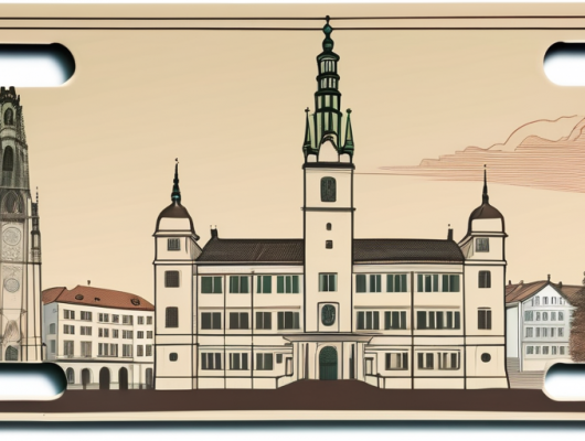 A vehicle license plate with a customizable area