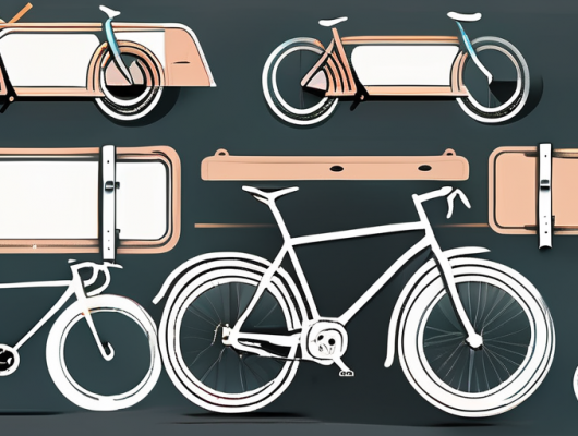 Several high-quality bicycle carriers with license plate holders