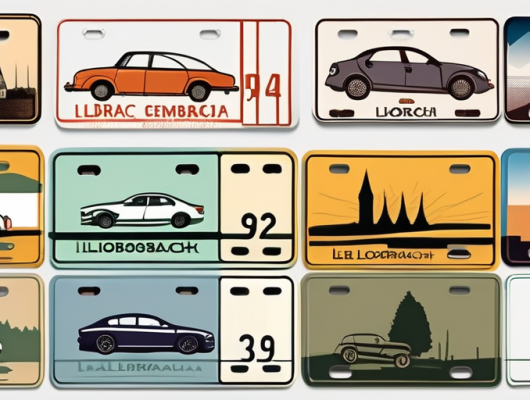 Various car license plates