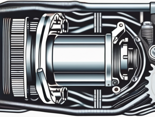 A car engine with visible chips and tuning tools