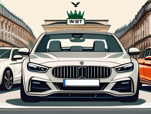 A german car registration plate with the initials "wst" on it