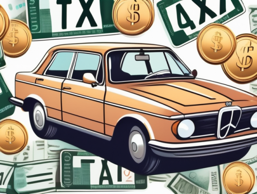 A vintage car with a german license plate