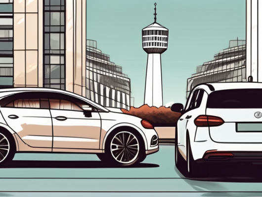 A car with a license plate