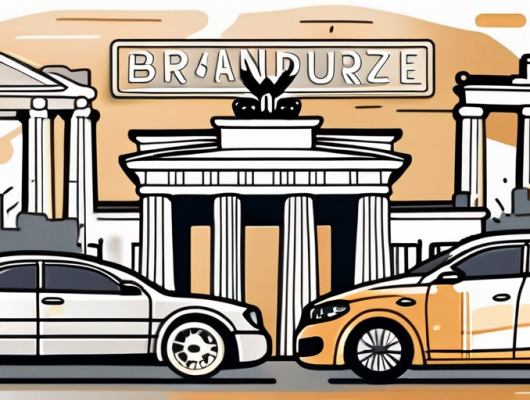 A car with a blank license plate