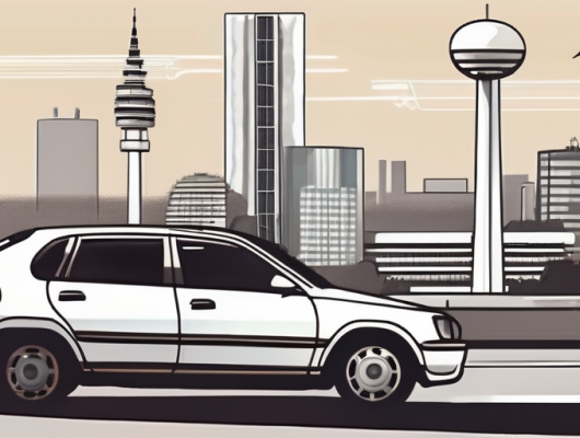 A car with a blank license plate