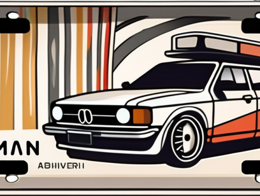 A german car license plate with a focus on its unique characteristics and elements