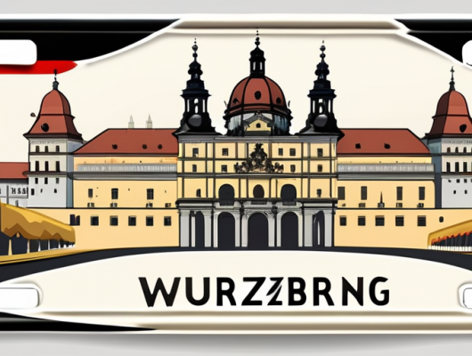 A car license plate with the colors of the german flag