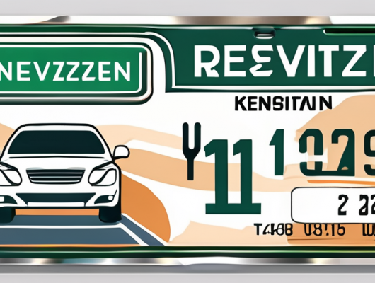 A computer screen showing a car license plate reservation website