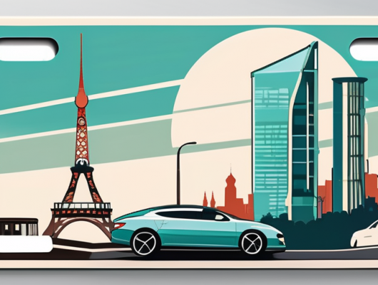 Various types of car license plates