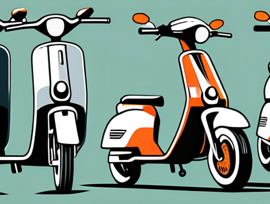 Three different e-scooter models