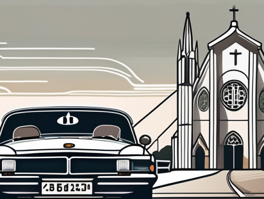 A car with a close-up on the license plate