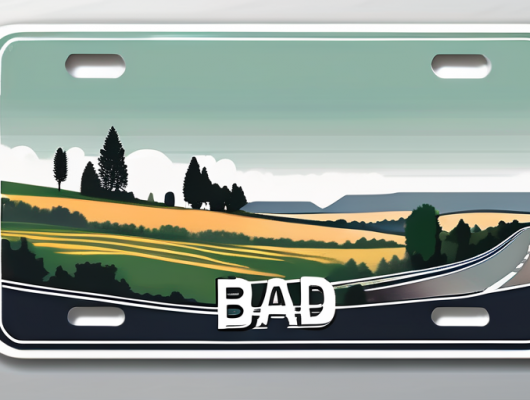 A scenic view of bad segeberg with a car license plate in the foreground