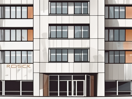 The rostock registration office building with a variety of license plates featuring different designs and symbols displayed prominently