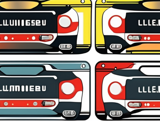 Various license plate holders with stickers