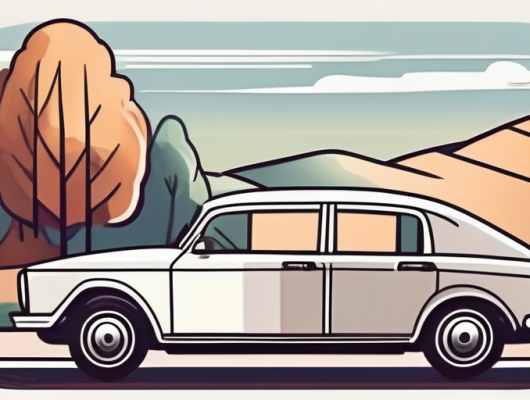 A car with a blank license plate