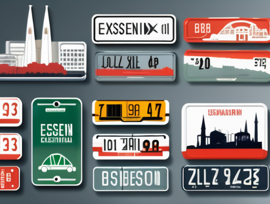 Various types of vehicle license plates